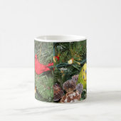 Parkiet in een kerstboom koffiemok (Center)