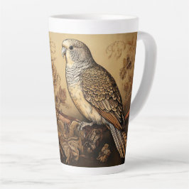 Parkiet in sepia tonen latte mok