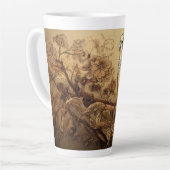 Parkiet in sepia tonen latte mok (Linkerhoek)