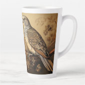 Parkiet in sepia tonen latte mok (Rechts)