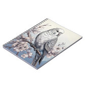 Parkiet in zacht blauw Notitieboek (Linkerzijde)