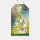 Parkiet-kerstboom Cadeaulabel (Voorkant)