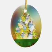 Parkiet-kerstboom Keramisch Ornament (Voorkant)