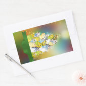 Parkiet-kerstboom Rechthoekige Sticker (Envelop)