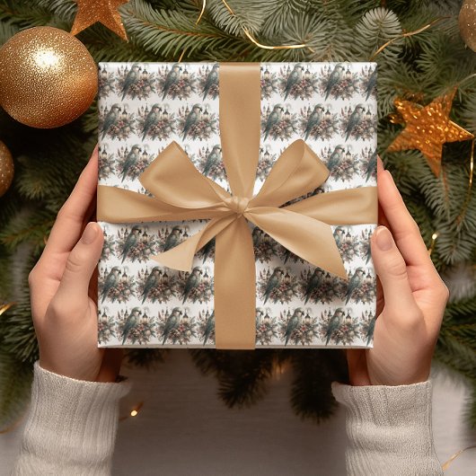 Parkiet Lantaarns Kerstmis Cadeaupapier