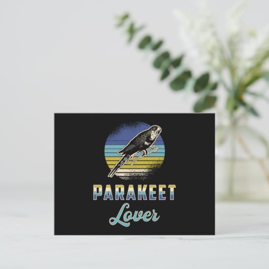 Parkiet Lover Vogel Vogels Budgerigar Pet Budgie Briefkaart (Staand voorkant)