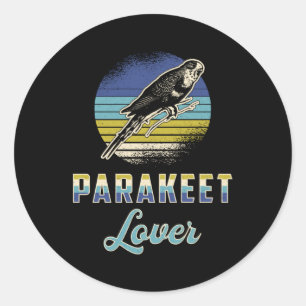 Parkiet Lover Vogel Vogels Budgerigar Pet Budgie Ronde Sticker