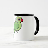 Parkiet met roos mok (Voorkant rechts)