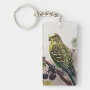 Parkiet op een Mulberry Branch Sleutelhanger