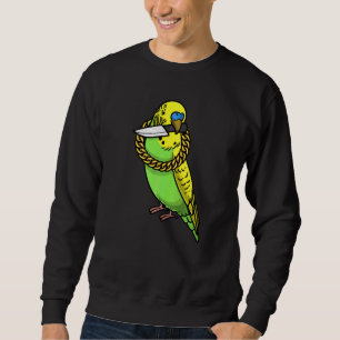 Parkiet Papegaai Grasparkiet Vogel Met Mes Trui