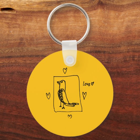 Parkiet-sleutelhanger Sleutelhanger (Achterkant)