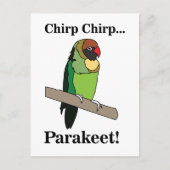 Parkiet vogel briefkaart (Voorkant)