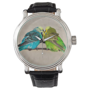Parkieten in Love Watch Horloge