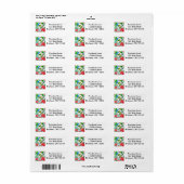 Parkieten in pioenrozen Label (Full Sheet)