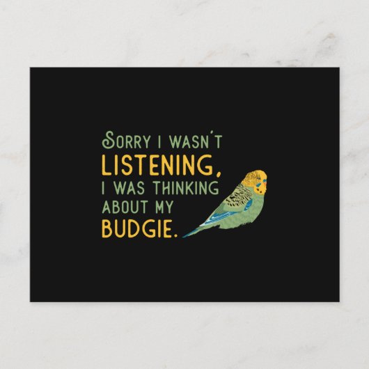 Parkietenliefhebber over mijn Budgie Budgerigar Bu Briefkaart (Voorkant)