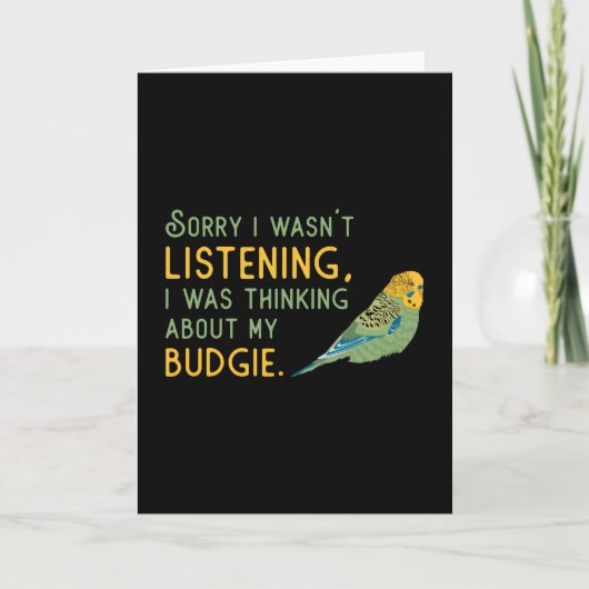 Parkietenliefhebber over mijn Budgie Budgerigar Bu Kaart (Voorkant)