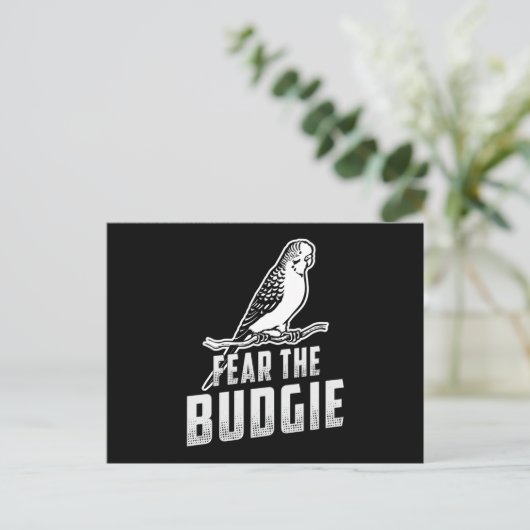 Parkietenliefhebber vreest de Budgie Budgerigar Bu Briefkaart (Staand voorkant)