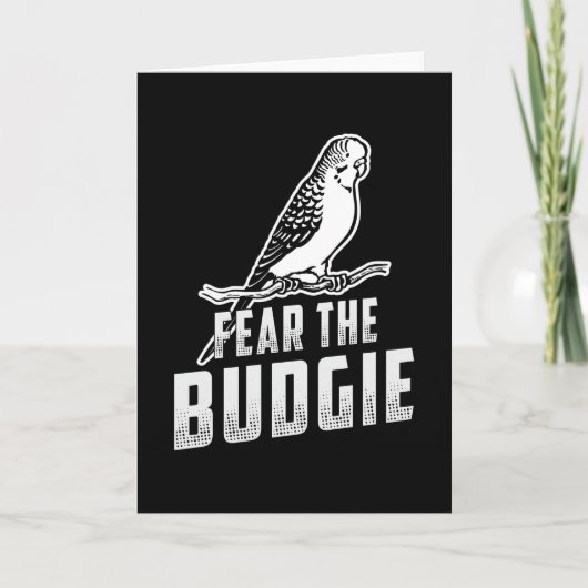 Parkietenliefhebber vreest de Budgie Budgerigar Bu Kaart (Voorkant)