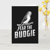 Parkietenliefhebber vreest de Budgie Budgerigar Bu Kaart (Gele Bloem)