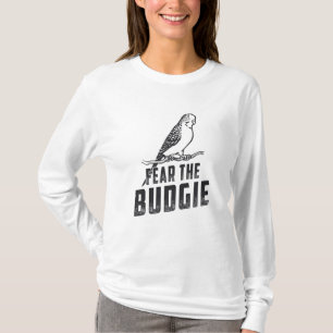 Parkietenliefhebber vreest de Budgie Budgerigar vo T-shirt