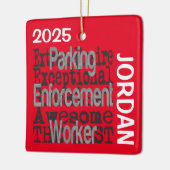 Parking Enforcement Worker Buitengewoon DOUANE Keramisch Ornament (Links)