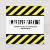 Parking Incorrectly Complaint Card, Funny Bad Park Vierkante Visitekaartje (Voorkant)