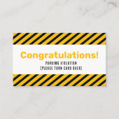 Parking Incorrectly complaint card Visitekaartje (Voorkant)