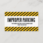 Parking Incorrectly complaint card Visitekaartje (Voorkant)