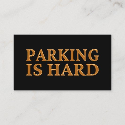 Parking is moeilijk - Slecht parkeren Visitekaartje (Voorkant)