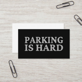 Parking is moeilijk - Slecht parkeren Visitekaartje