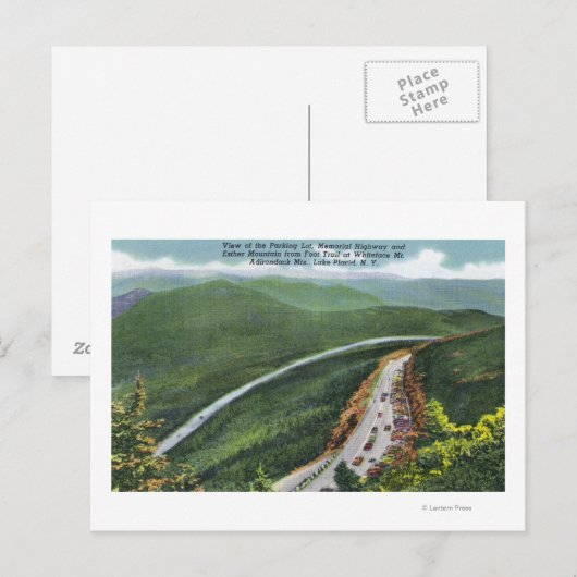 Parking Lot, Memorial Hwy, Esther Mt Briefkaart (Voorkant / Achterkant)