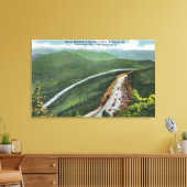 Parking Lot, Memorial Hwy, Esther Mt Canvas Afdruk (Insitu (Woonkamer))