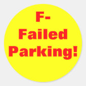 Parking mislukt. Sticker (Voorkant)