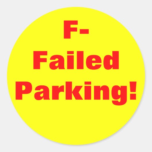 Parking mislukt. Sticker (Voorkant)