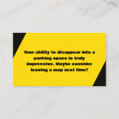 Parking Ninja Award Contactkaartje (Achterkant)