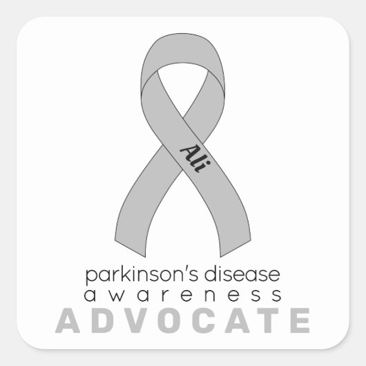 Parkinson Advocate White Square Sticker (Voorkant)