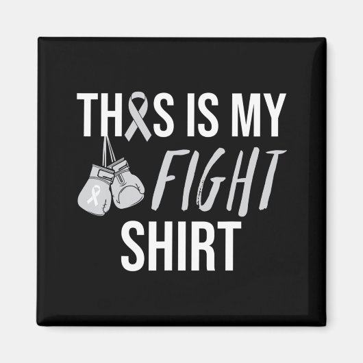 Parkinson Awareness Gray Ribbon Magneet (Voorkant)