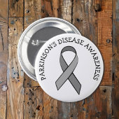 Parkinson Disease Awareness Ribbon Button