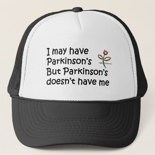 Parkinson heeft me niet trucker pet (Voorkant)