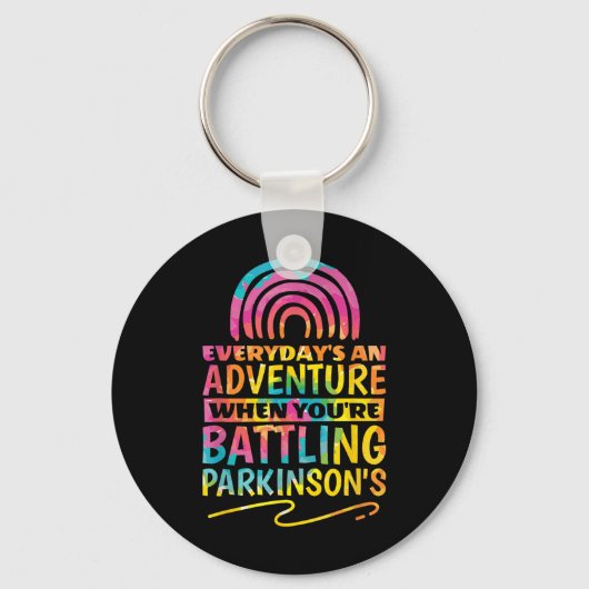 Parkinson Quote Ontwerp voor Parkinson Bewustzijn Sleutelhanger (Voorkant)