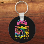 Parkinson Quote Ontwerp voor Parkinson Bewustzijn Sleutelhanger (Voorkant)