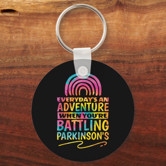 Parkinson Quote Ontwerp voor Parkinson Bewustzijn Sleutelhanger (Voorkant)