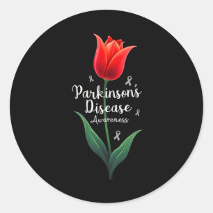 Parkinson Ziekte Bewustmaking Tulip April Maand Ronde Sticker