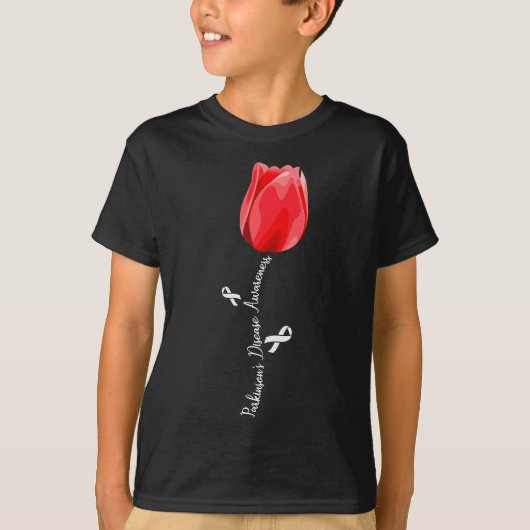Parkinson Ziekte Bewustmaking Tulip April Maand T-shirt (Voorkant)