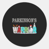 Parkinson's Awareness For Christmas  Ronde Sticker (Voorkant)