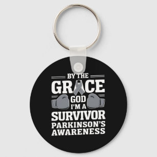Parkinsons Awareness I'm A Survivor Grey Ribbon Bo Sleutelhanger