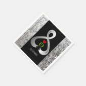 Parkinson's Awareness Ribbon Black and Silver 2 Servet (Hoek)