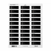 Parkinson's Awareness Ribbon Black Etiket (Full Sheet)