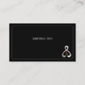 Parkinson's Awareness Ribbon Black Visitekaartje (Achterkant)