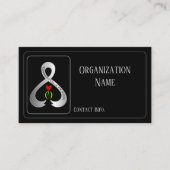 Parkinson's Awareness Ribbon Black Visitekaartje (Voorkant)